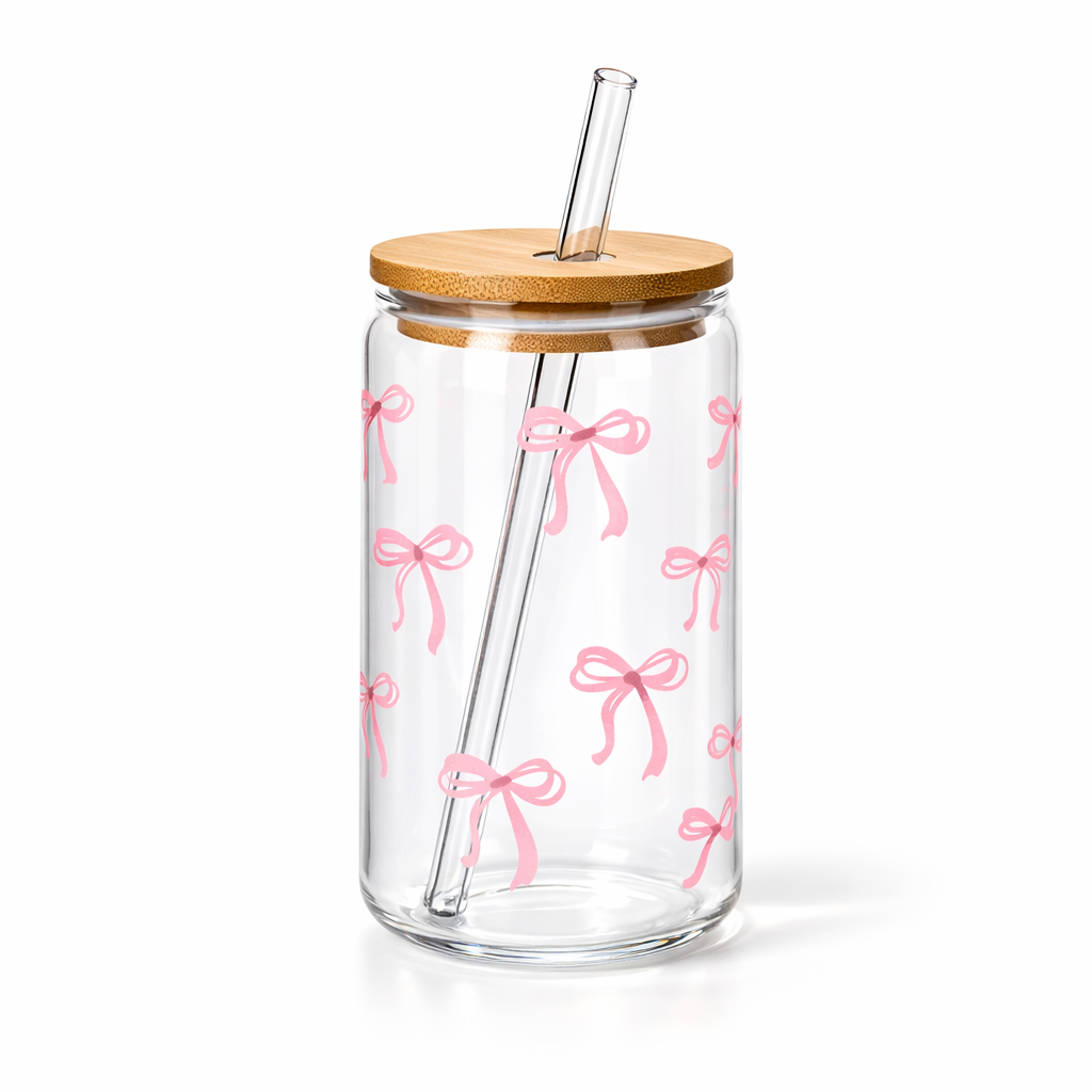 Glass Cup with Bamboo Lid