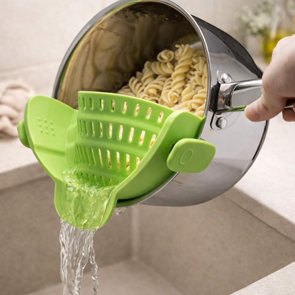 Clip-On Silicone Pot Strainer